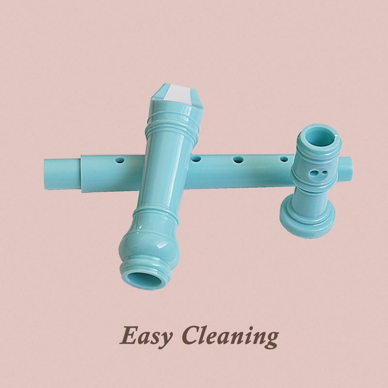 Farcaya Soprano Recorder Instrument for Beginners German Style C Key 8 Hole Descant Music with Clean Rod Storage Case (Light Blue) - Image 2